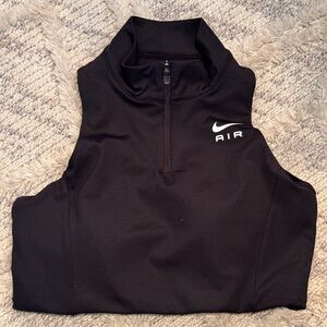 Nike Black Half-Zip Sleeveless Athletic Top